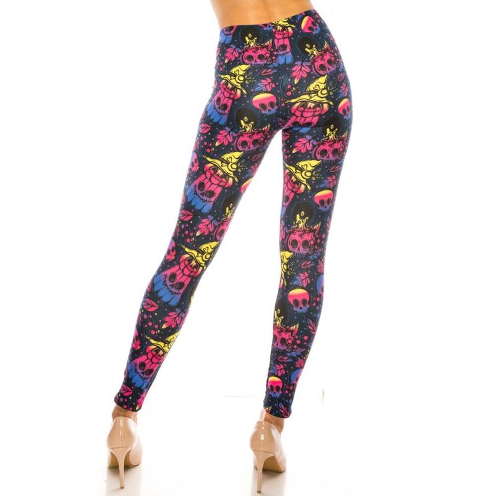 USAFashion Creamy Soft Autumn Ombre Skulls Kids Leggings - USA Fashion™